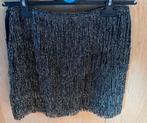 H&M glitter rok met franjes, Kleding | Dames, Rokken, H&M, Verzenden, Zwart, Zo goed als nieuw