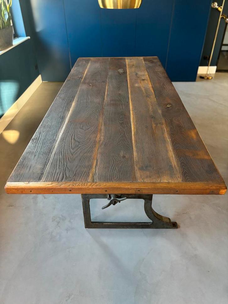 Industriële Eettafel - Uniek Design, Antiek en Kunst, Antiek | Meubels | Tafels, Ophalen