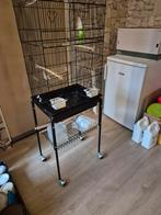 Vogelhok, zwart, op wieltjes, Dieren en Toebehoren, Vogels | Duiven, Meerdere dieren, Overige soorten