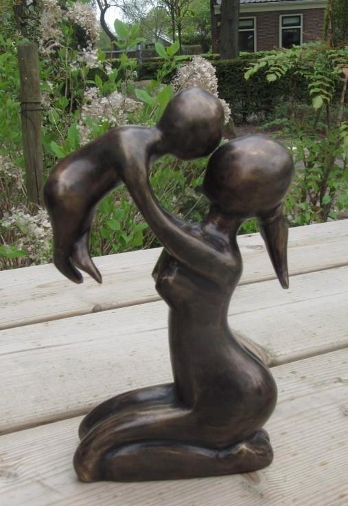 MOEDERLIEFDE / BRONZEN BEELD, Antiek en Kunst, Kunst | Beelden en Houtsnijwerken, Ophalen of Verzenden