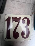 Emaille huis nummer 173, Ophalen of Verzenden, Zo goed als nieuw, Reclamebord