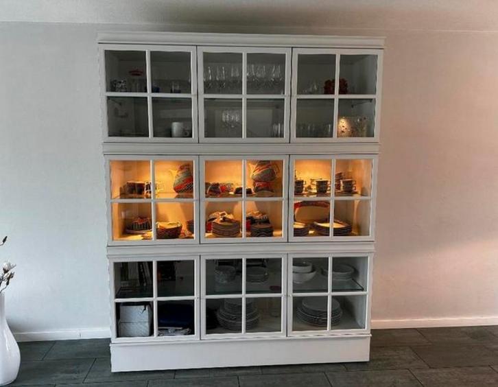 Molteni boeken- / vitrine-/ servieskast Piroscafo, Huis en Inrichting, Kasten | Boekenkasten, Gebruikt, 150 tot 200 cm, 200 cm of meer