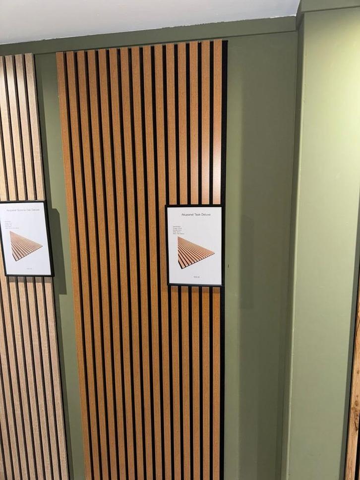 Akoestisch paneel teak 278x60cm Deluxe, Doe-het-zelf en Verbouw, Platen en Panelen, Nieuw, Overige materialen, Minder dan 20 mm