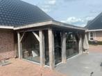 Mooie eiken houten overkapping met glas deuren, Ophalen, Veranda