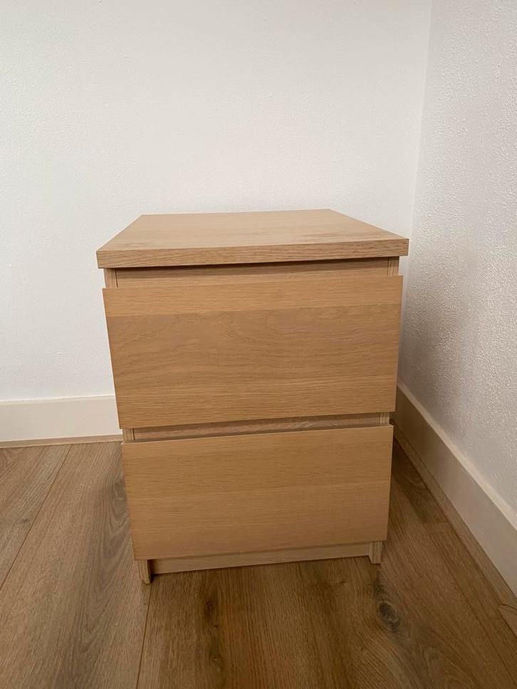 IKEA Malm 2 ladenkastje/nachtkastje, Huis en Inrichting, Kasten | Ladekasten, Gebruikt, Minder dan 100 cm, 50 tot 100 cm, 25 tot 50 cm