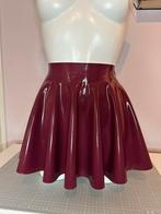 Latex full circle skater skirt Bordeaux red NEW, Verzenden, Nieuw, Rood, Boven de knie