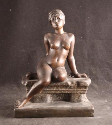 Sculptuur geketende slavin Emmanuel Villanis  beschikbaar voor biedingen