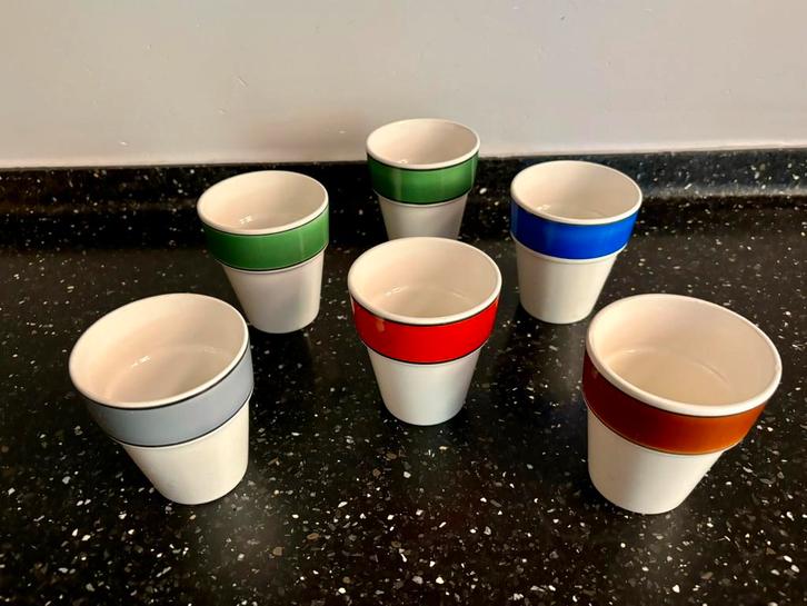 6 Melkbeker Granit Hungary, Huis en Inrichting, Keuken | Servies, Zo goed als nieuw, Overige typen, Overige stijlen, Porselein