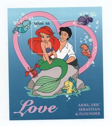 Disney Kleine Zeemeermin Ariel & Eric - Nevis - Postfris beschikbaar voor biedingen