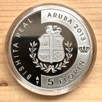 Aruba 5 Florin 2013 Proof zilver - zeldzaam, Ophalen of Verzenden, Midden-Amerika, Zilver