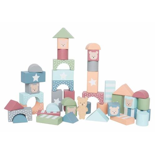Houten bouwblokken Teddy in opbergzak JaBaDaBaDo, Kinderen en Baby's, Speelgoed | Houten speelgoed, Nieuw, Overige typen, Ophalen of Verzenden