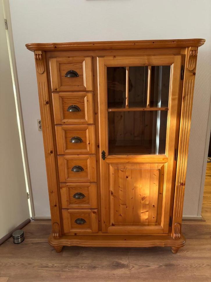 Grenen wandmeubel wandkast - geloogd, Huis en Inrichting, Kasten | Wandmeubels, Gebruikt, 150 tot 200 cm, Minder dan 150 cm, 25 tot 50 cm