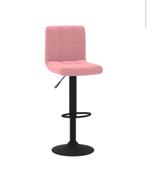 Barkrukken 2 st fluweel roze, Huis en Inrichting, Barkrukken, Kunststof, Info@bargains-by-dj.nl, Nieuw, Ophalen of Verzenden