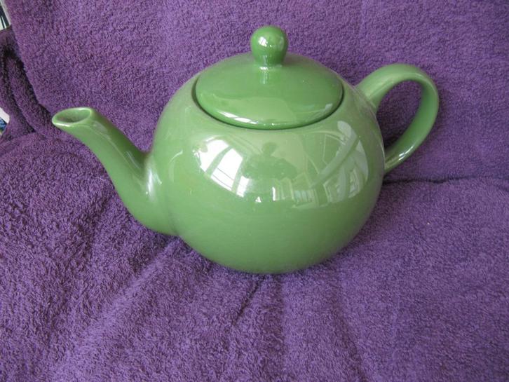 Vintage Groene Theepot, Antiek en Kunst, Antiek | Keukenbenodigdheden, Ophalen of Verzenden
