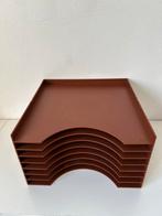 Vintage LP Bak - Bruin Kunststof, Huis en Inrichting, Woonaccessoires | Cd- en Dvd-rekken, Kunststof, Gebruikt, Minder dan 25 discs