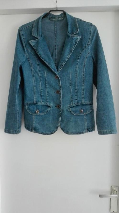 38 Superleuk denim jasje/getailleerd colbert mooi stikwerk, Kleding | Dames, Jasjes, Kostuums en Pakken, Nieuw, Jasje, Maat 38/40 (M)