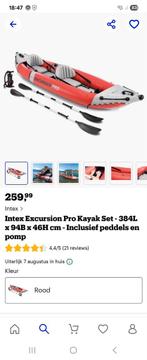 Intex Excursion profiel K2, Watersport en Boten, Kano's, Ophalen, Met peddels, Kajak, Nieuw