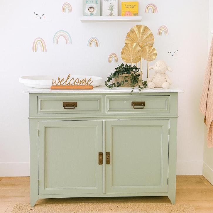 Mooie sfeervolle authentieke Olive commode kast 1910, Kinderen en Baby's, Kinderkamer | Commodes en Kasten, Zo goed als nieuw