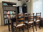 Mooie meubelset: boekenkast, servieskast en eettafel 6 pers, Ophalen, Zo goed als nieuw, 6 tot 8 stoelen
