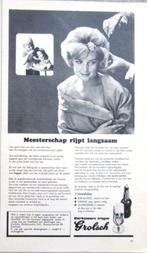 3 vintage advertenties reclames Grolsch bier langzaam 1960, Verzenden, Reclamebord, Plaat of Schild, Grolsch