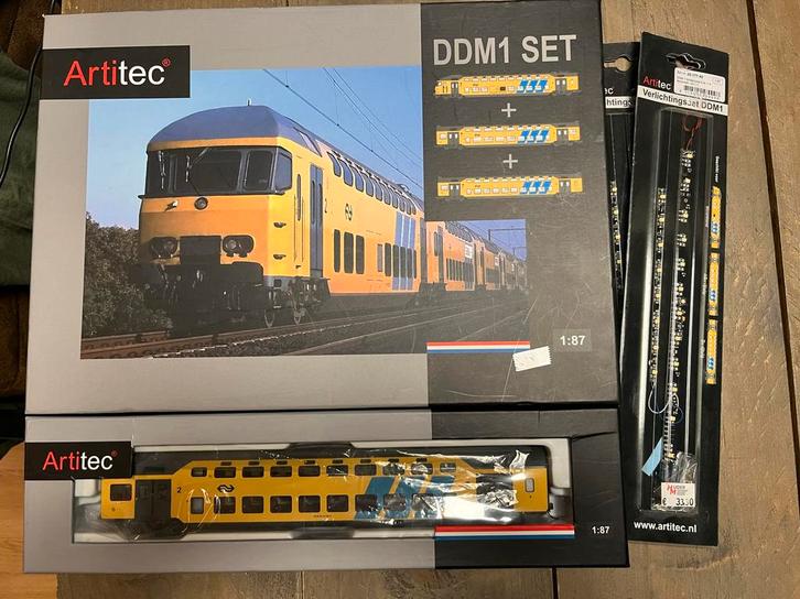 Artitec 20.175.01 DDM-1 ‘Neushoorn’ Rijtuigen Set 4-delig, Hobby en Vrije tijd, Modeltreinen | H0, Zo goed als nieuw, Wagon, Gelijkstroom