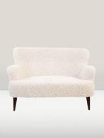 Artifort Theo Ruth bankje | doodle creme stof teddy pluche, Huis en Inrichting, Modern vintage, Hout, ., 75 tot 100 cm