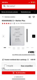 Remarkable 2 with marker, Computers en Software, Tekentablets, Ophalen of Verzenden, Zo goed als nieuw