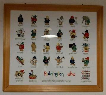 Geborduurde Paddington ABC en cijfers t/m 10 in Lijst beschikbaar voor biedingen