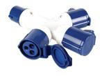 Drieweg splitter, 16 A/230 V, 3500 W, CEE naar 3 x CEE, Ophalen of Verzenden, Nieuw, Kabel of Snoer