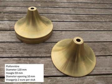vintage koper lamp onderdelen plafonnière verloop fitting  beschikbaar voor biedingen