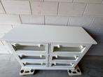 Wit Ladekastje met Glasplaatjes, Ophalen, Gebruikt, 50 tot 100 cm, Met lade(s)