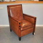 Nice, schapenleren Art Deco (nieuwstaat), Huis en Inrichting, Fauteuils, Ophalen of Verzenden, Zo goed als nieuw, 75 tot 100 cm