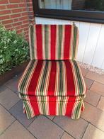 Gestoffeerde fauteuil met strepen, Huis en Inrichting, Fauteuils, Gebruikt, Ophalen of Verzenden, Stof, 50 tot 75 cm