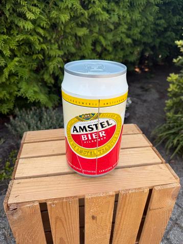 Vintage Amstel Bier CD Rek in Groot Blik beschikbaar voor biedingen