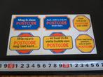 sticker PTT Post Mag ik deze POSTCODE van U ?, Verzamelen, Stickers, Ophalen, Zo goed als nieuw