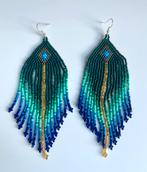 Spectaculaire, lange miyuki oorbellen uit Ecuador - NIEUW, Hangers, Overige kleuren, Nieuw, Ophalen of Verzenden