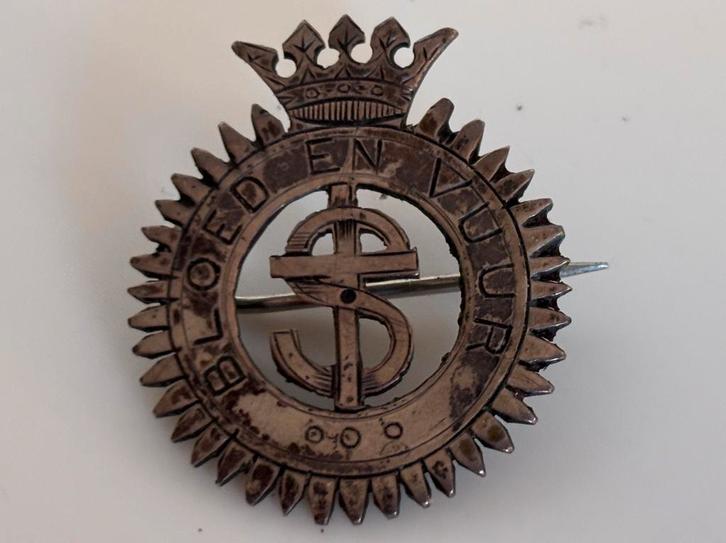 Leger des Heils insigne – “Bloed en Vuur” – NL vintage, Verzamelen, Religie, Gebruikt, Christendom | Protestants, Sieraad, Ophalen of Verzenden