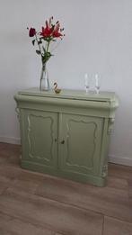 Antieke biedermeier  kast olijfgroen, Huis en Inrichting, Kasten | Dressoirs, Ophalen of Verzenden, 25 tot 50 cm, 50 tot 100 cm