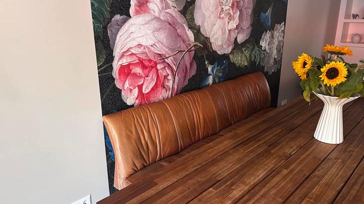 Leren Eettafelbank, Antiek en Kunst, Antiek | Meubels | Stoelen en Banken, Ophalen