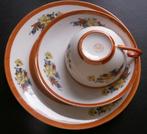 Oud bordje kop en schotel ontbijtservies dejeuner dejeunee, Antiek en Kunst, Antiek | Servies los, Ophalen of Verzenden