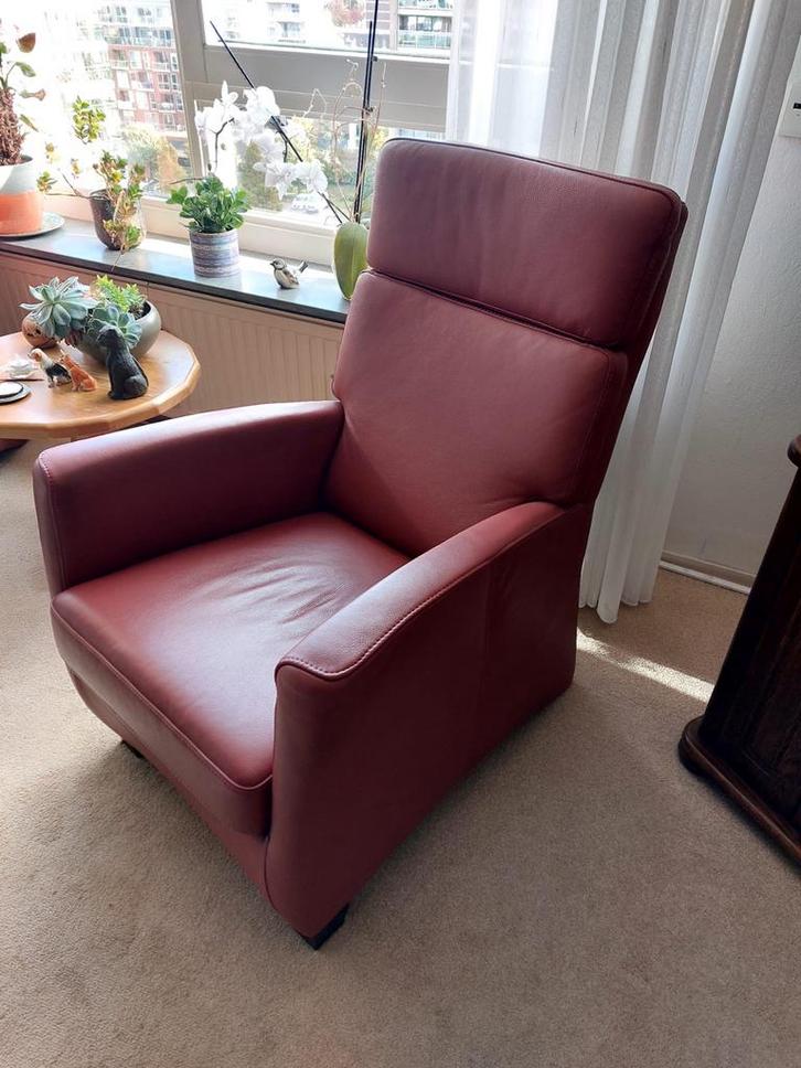 Lederen Fauteuil Haveco - Zo goed als nieuw, Huis en Inrichting, Fauteuils, Zo goed als nieuw, Leer, 50 tot 75 cm, 75 tot 100 cm