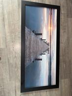 Schilderij Pier bij Zonsondergang, Huis en Inrichting, Minder dan 50 cm, Ophalen of Verzenden, Zo goed als nieuw, Schilderij