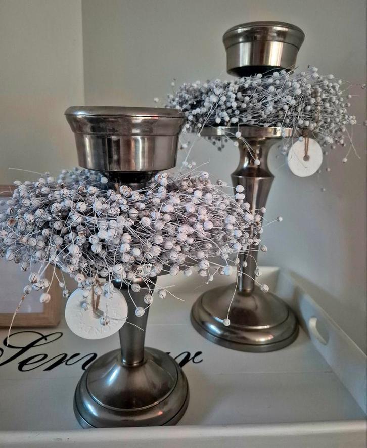 Riviera Maison Kandelaars - Set van 2 (zonder kransen), Huis en Inrichting, Woonaccessoires | Kandelaars en Kaarsen, Ophalen