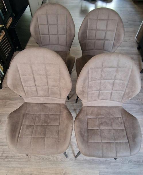Mooie Eetkamerstoelen (4 stuks), Huis en Inrichting, Stoelen, Zo goed als nieuw, Vier, Overige materialen, Grijs, Ophalen