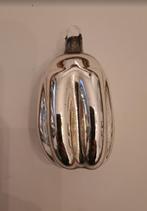 Ajeko paprika zilver 7 cm, glazen oogje, oude kerstbal, Ophalen of Verzenden