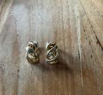 Vintage Christian Dior oorbellen goudkleurig clips jaren 80, Ophalen of Verzenden, Zo goed als nieuw, Goud, Overige materialen