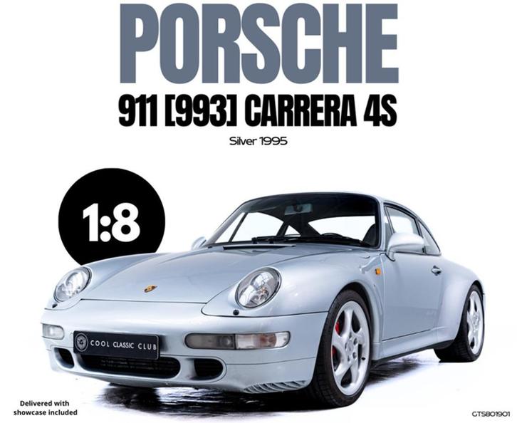 Porsche 993 Carrera 4S 1995 1:8 GT Spirit, Hobby en Vrije tijd, Modelauto's | 1:5 tot 1:12, Nieuw, Auto, 1:5 t/m 1:8, Ophalen of Verzenden