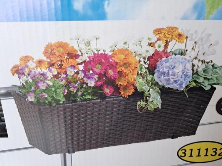 Nieuwe Rieten Balkon bloembakken - Departijwinkel, Tuin en Terras, Bloembakken en Plantenbakken, Nieuw, Balkon, Minder dan 30 cm