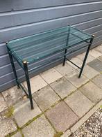 Side Table met glas, Ophalen, 25 tot 50 cm, Rechthoekig, Glas