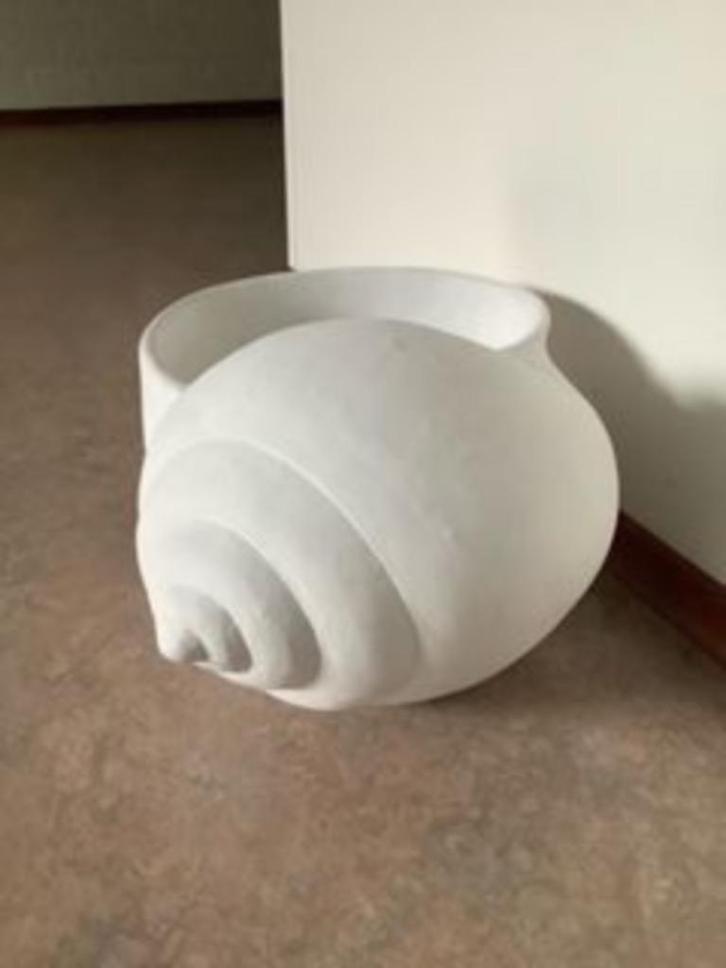 schelp deco bloempot plantenbak tuindecor uit Frankrijk, Tuin en Terras, Bloempotten, Zo goed als nieuw, Aardewerk, Binnen, Balkon